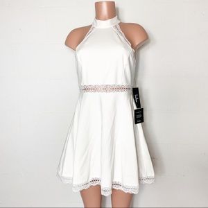 reach out my hand white lace skater dress
